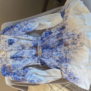 Commense Floral Puff Sleeve Dress Sz S NWT